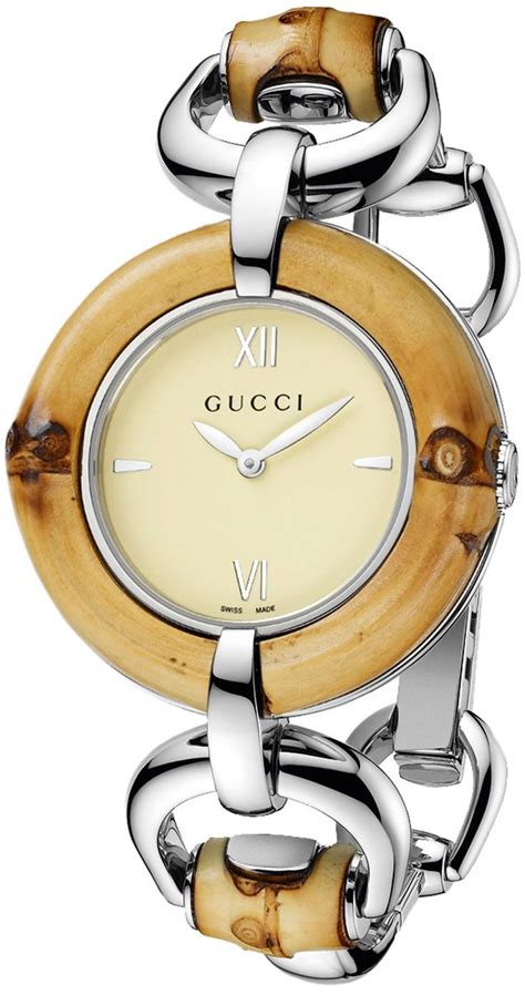 gucci women's watch diamond|Gucci bamboo watches for women.